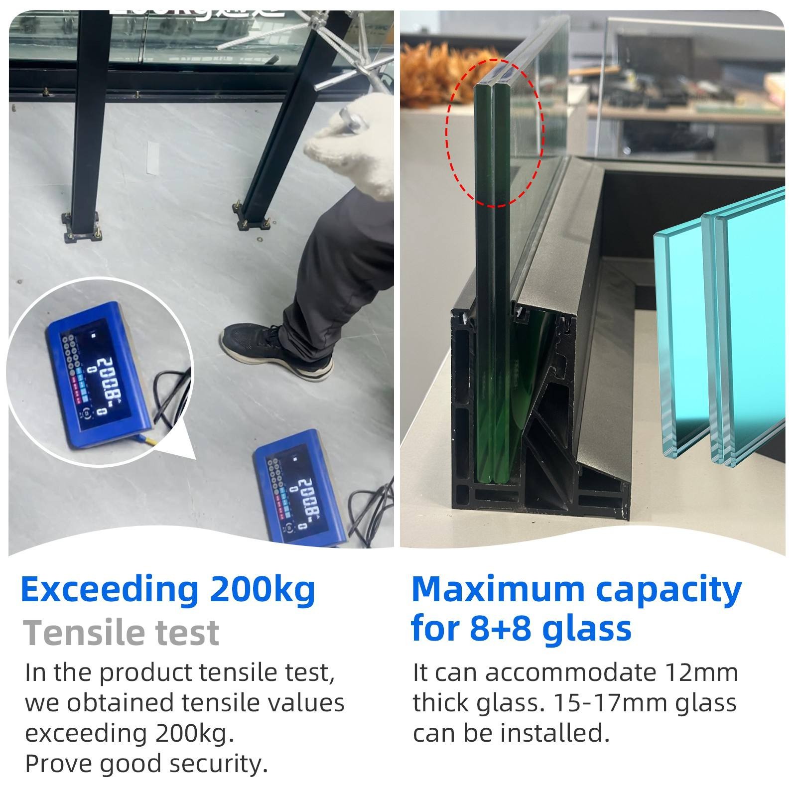 Contemporary Balustrades Aluminum Railing Profile for Balcony Aluminium Balustrade Tempered Glass Balusters Railings - 图片 4