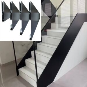 Multi-color Side-mounted Stair Aluminum Channel U-shaped Glass Railing Aluminum Profile Household Railings for Staircases