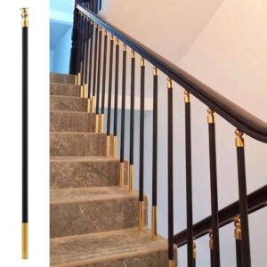 950mm Premium Carbon Steel Aluminum Modern Golden Cudgel Post Sturdy Support Rust Resistant for Indoor Staircase Platform