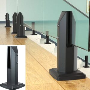 Stainless Steel Modern Design Floor Mounted Glass Pool Spigot Frameless Balustrade for Balcony Staircase Square Diamond Surface