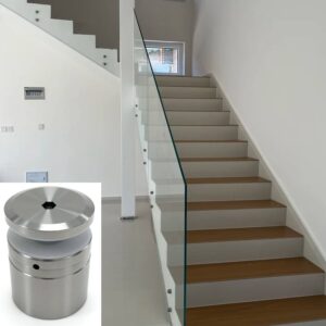 Stainless Steel Contemporary Design Durable Wall Mounted Sign Standoff Screws Glass Holder for Outdoor Staircase Use