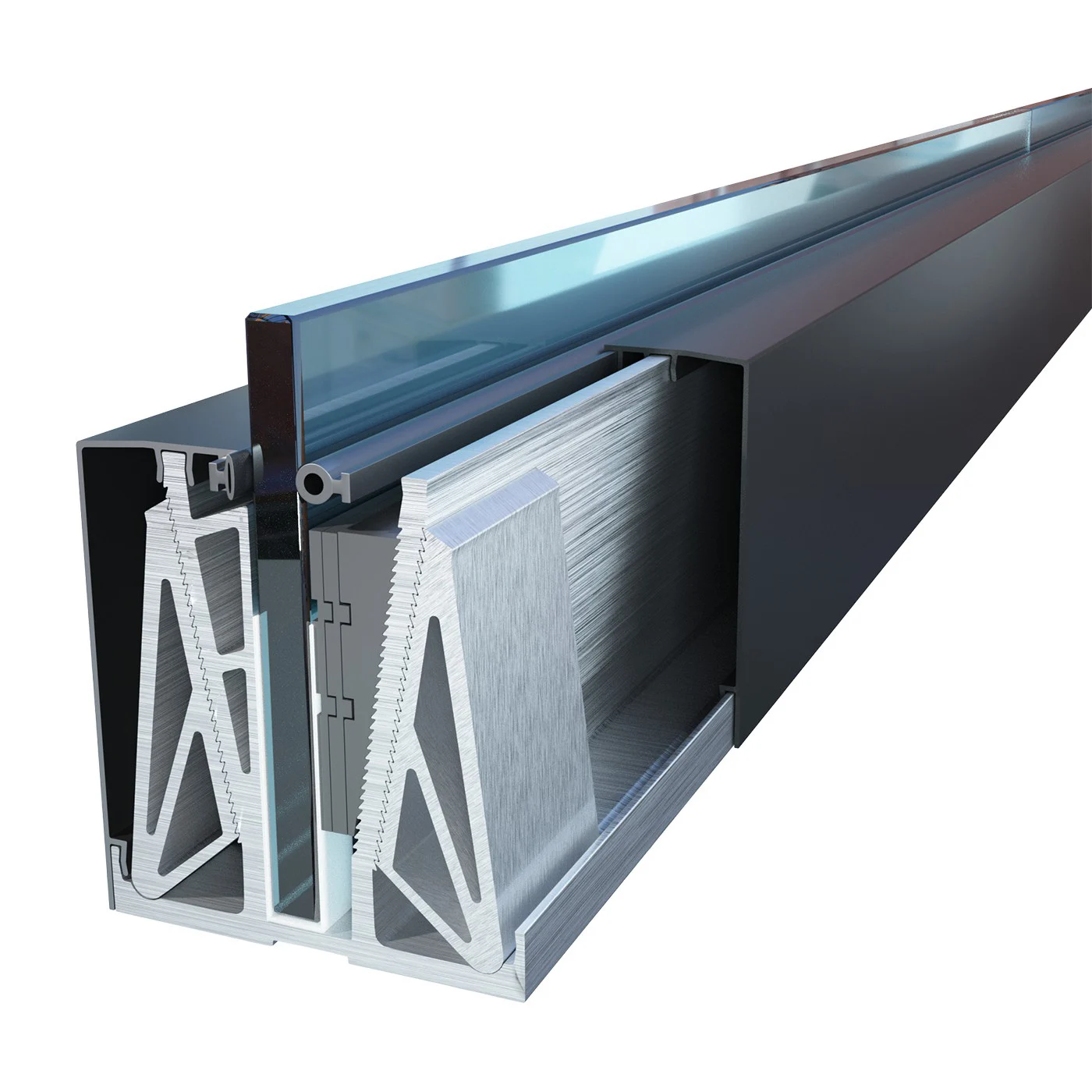 Upgraded Slant Support Glass Aluminum Trough Balcony Exposed Glass ...