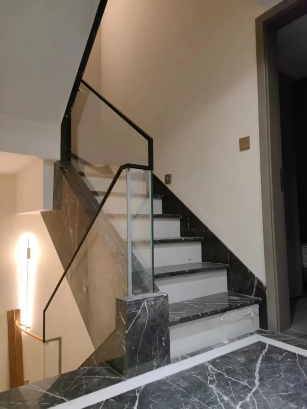 Very Colorful Handrail Aluminum Alloy Handrail Colorful Glass Railing for Stair Wall Stair ...