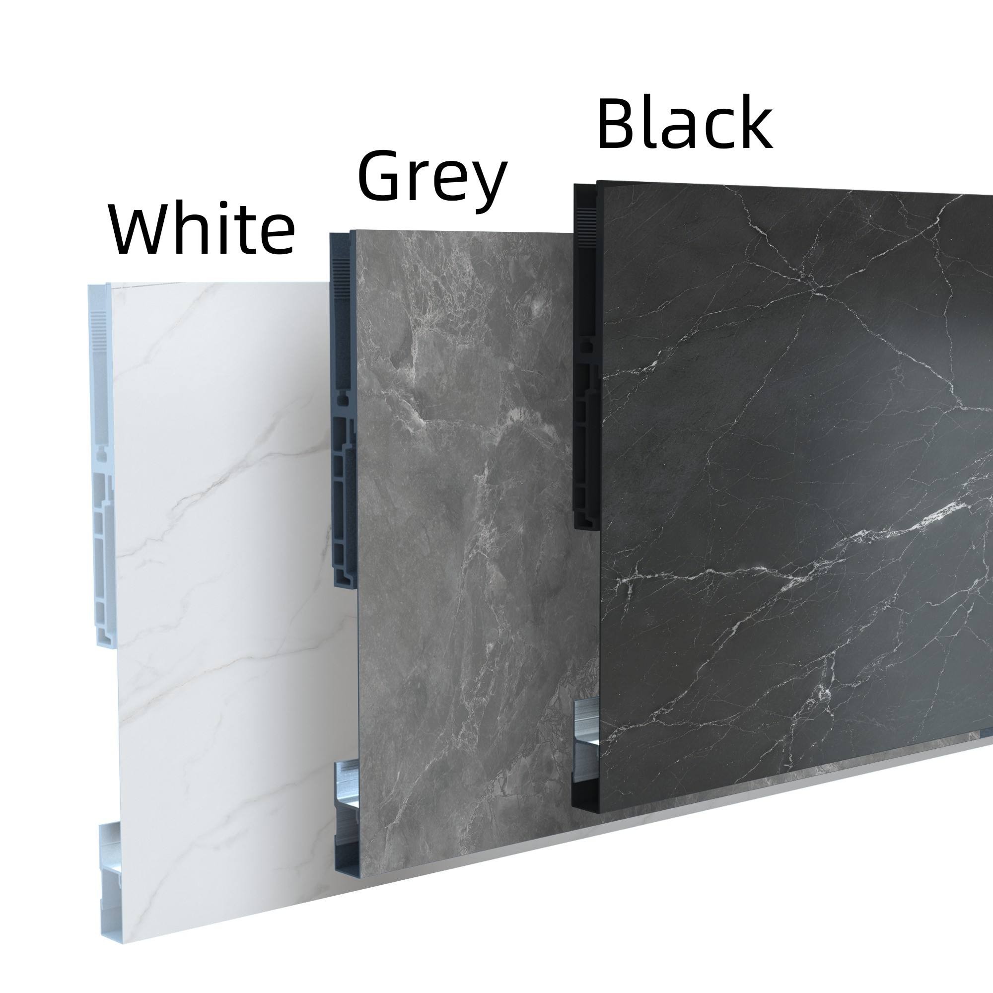 Sintered Stone Texture Aluminum Channel Seamless Side Mounted Aluminum Channel for Balcony Stair Handrail Railing - 图片 3