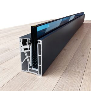 Frameless Modern Glass Railing Floor-mounted Aluminum Profile Strong Load-bearing Aluminum Trough for Balcony Stair Platform