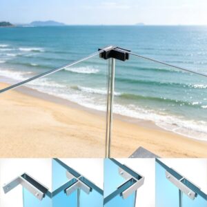 High-quality Control System Stainless Steel Clamping Glass Frameless Glass Railing Stair Landing Glass Clamp Easy to Install