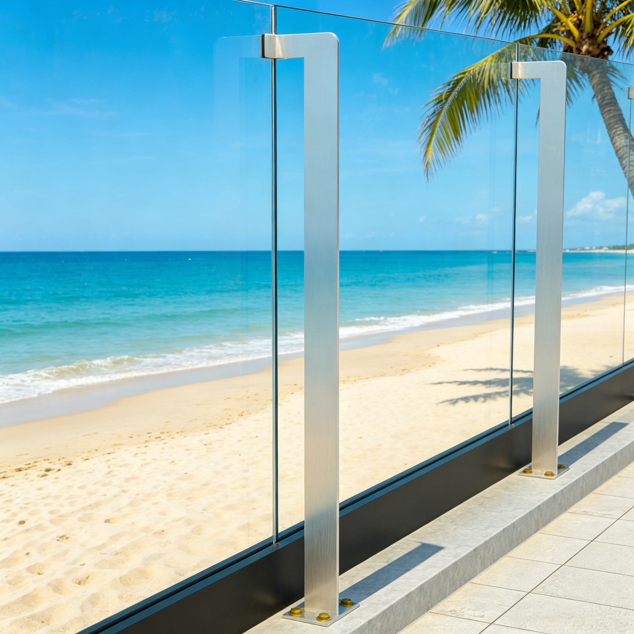 Glass guardrail accessories, balcony, rooftop, pillar, handrail, glass clip