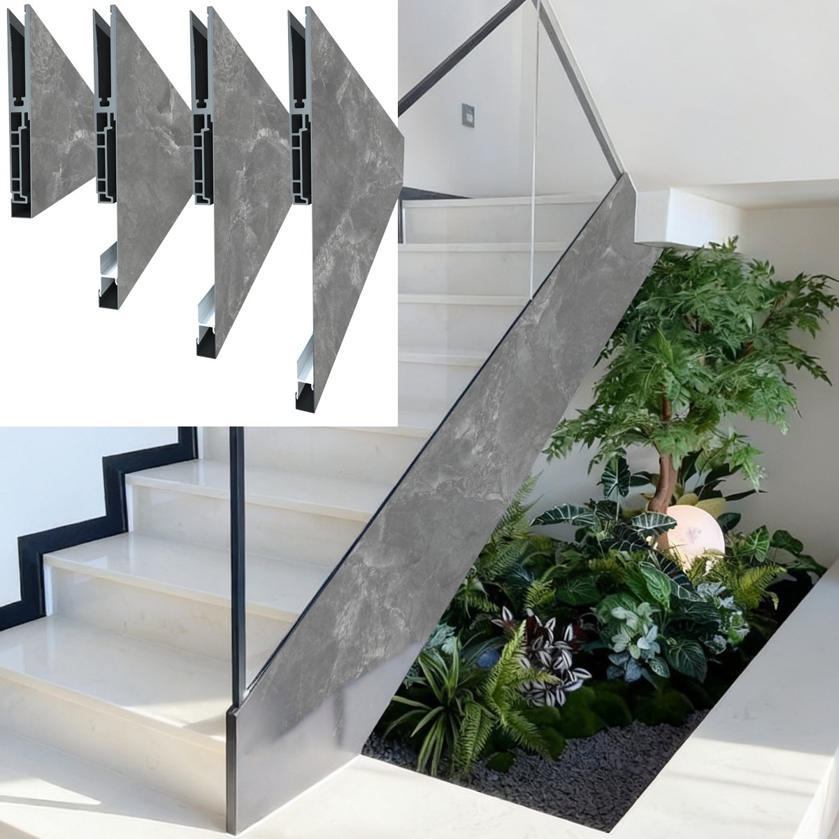 Glass guardrail accessories, balcony, rooftop, pillar, handrail, glass clip