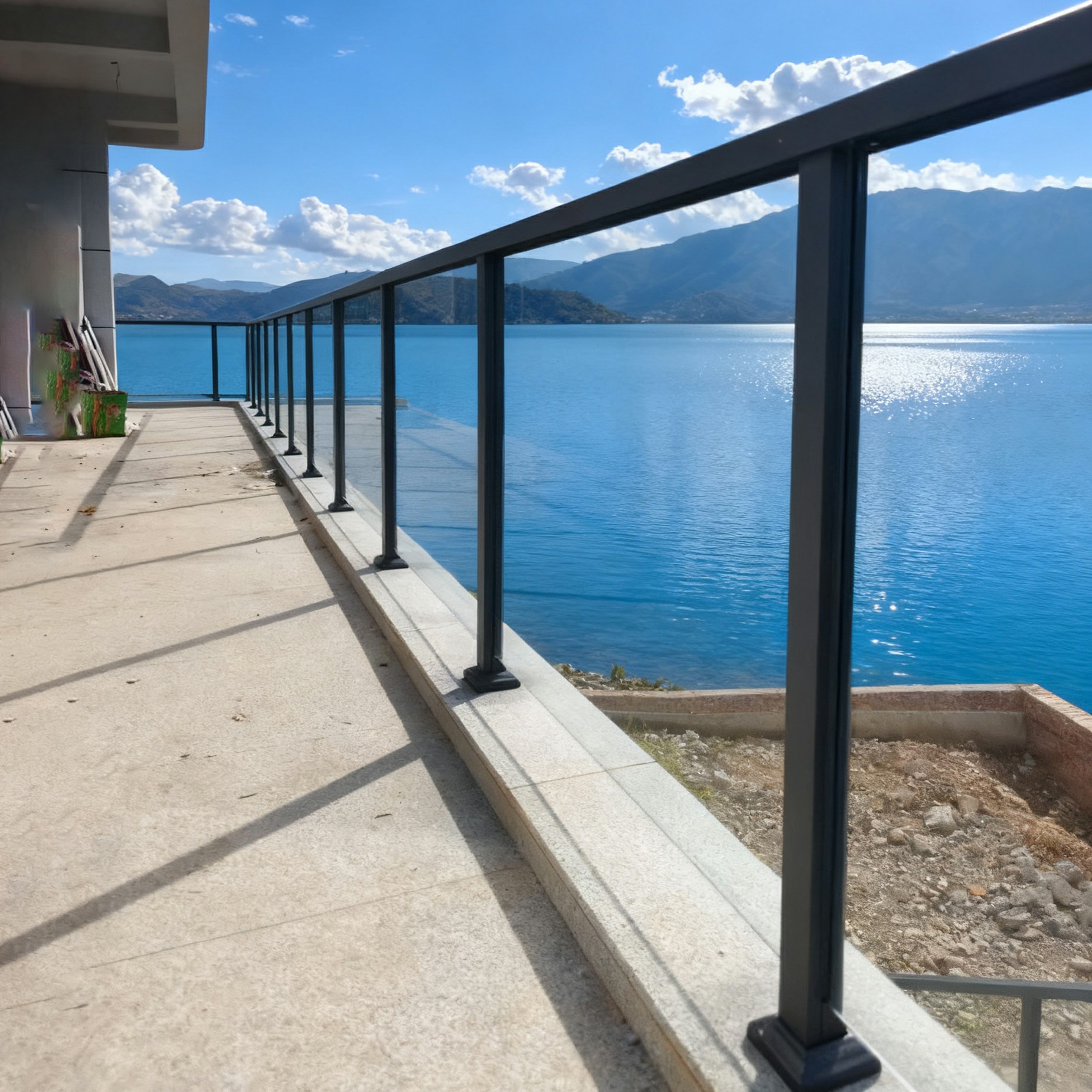 Glass guardrail accessories, balcony, rooftop, pillar, handrail, glass clip