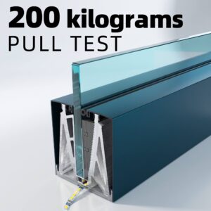 High End Villa Balcony Staircase U-shaped Aluminum Trough Glass Railings Balcony Deck Glass Railing System Easy to Install
