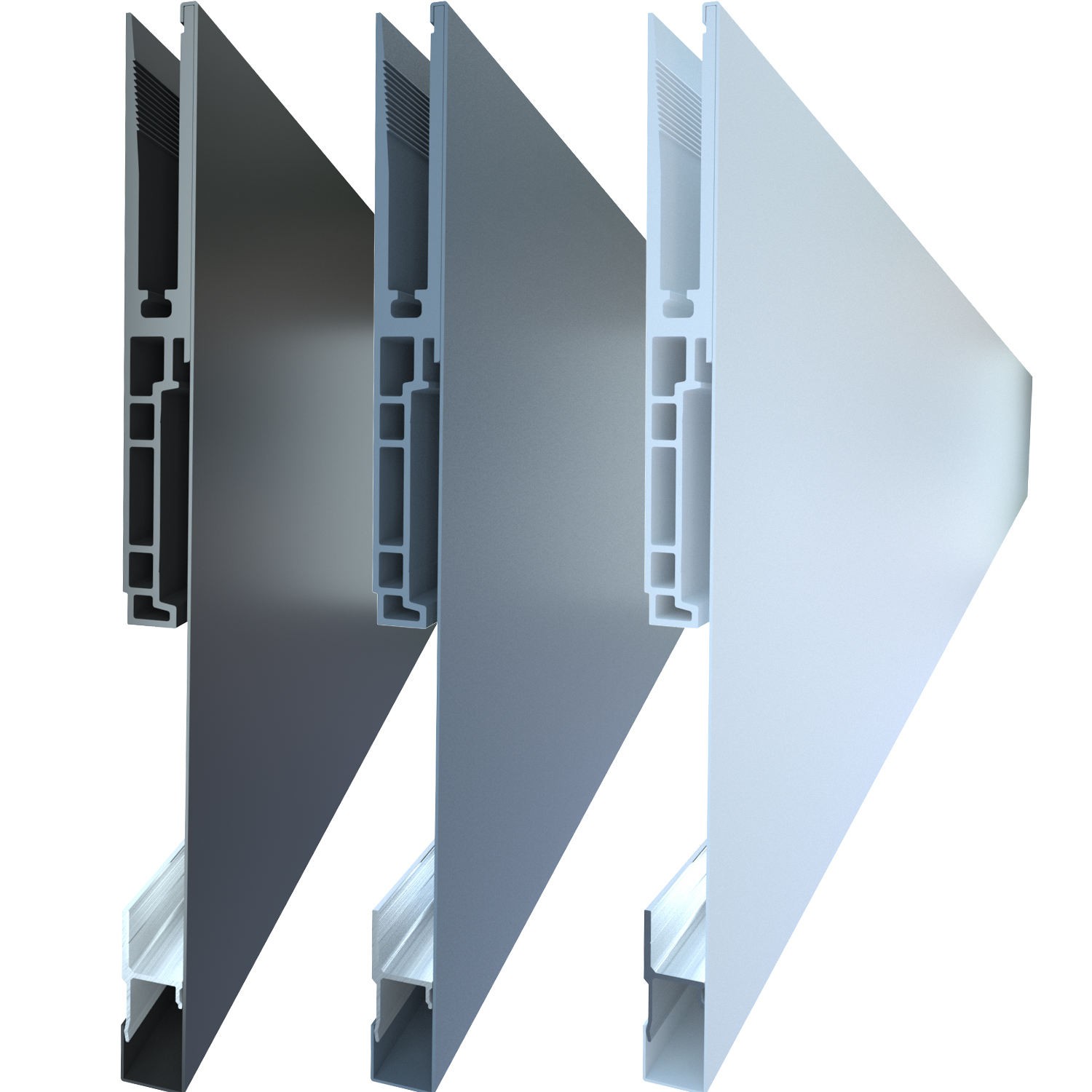 High End Villa Seamless Side Mounted Glass Staircase Railings Glass Railing Aluminum Trough Aluminium Staircase Glass Railing - 图片 2