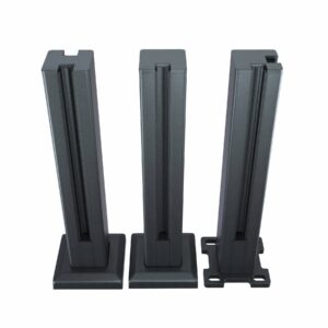 New Modern Aluminum Adjustable Floor Mounted Balcony Staircase Stair Guardrail Column Glass Slot Water Resistant Outdoor Hotel