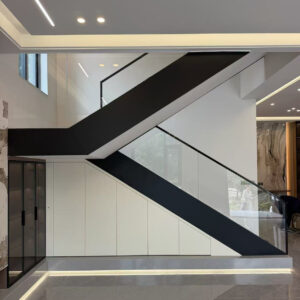 High End Villa Seamless Side Mounted Glass Staircase Railings Glass Railing Aluminum Trough Aluminium Staircase Glass Railing